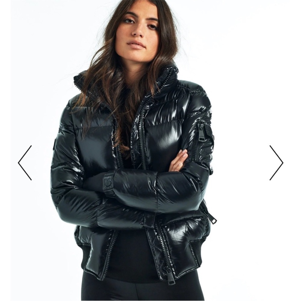 SAM. Shiny Black Puffer Jacket